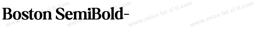 Boston SemiBold字体转换